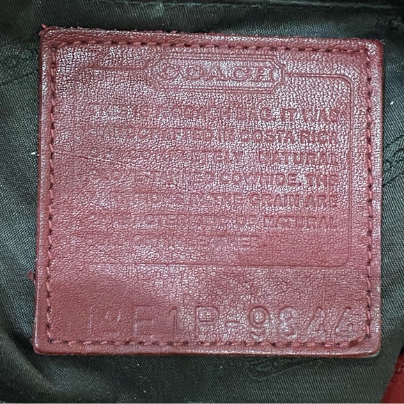Vintage Y2K COACH 9844 Legacy West Demi Burgundy Red Leather Hobo Mini Bag - Picture 13 of 16